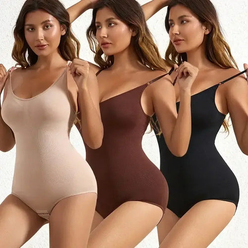 1 Piece Solid Seamless Shaping Shapewear Bodysuit Tummy Control Butt Lifting Slimmer Body Shaper for Women