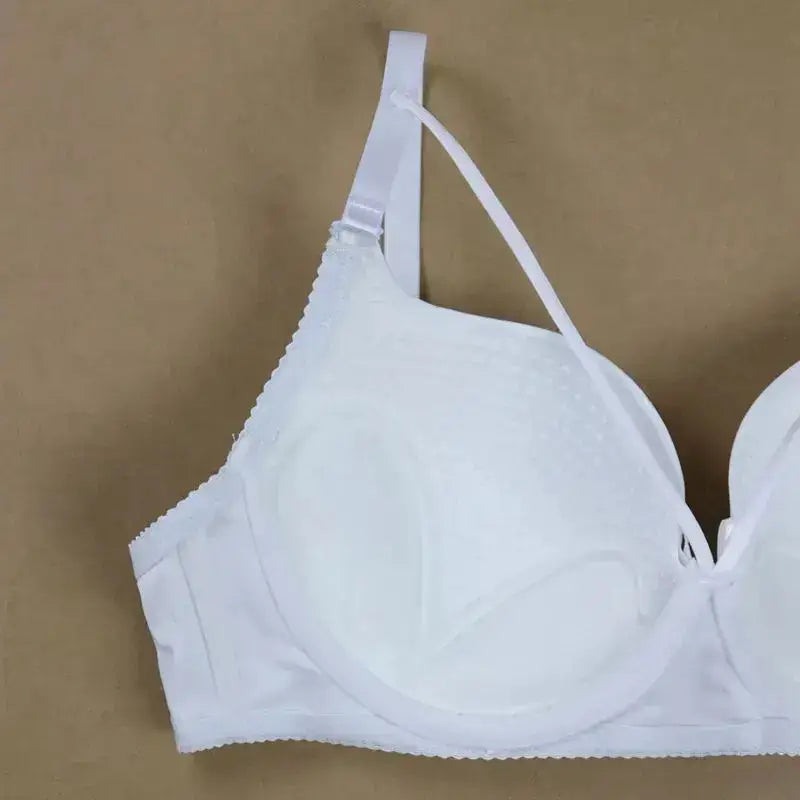 Beauwear Simple Solid T-Shirt Bra for Women Comfy Breathable Cut Out Push Up Bra with Foam