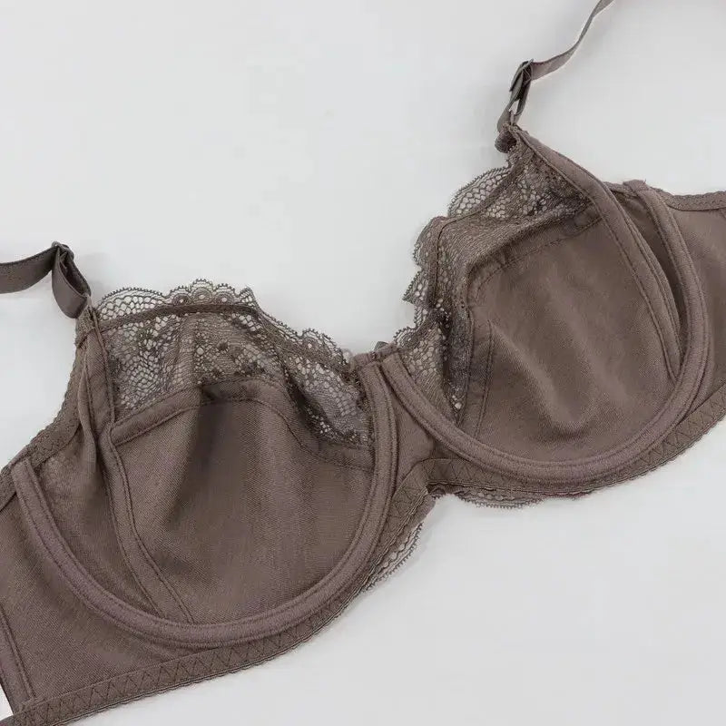 Beauwear Thin Cup Bras for Women Adjusted-straps Underwire Bra Sexy Underwear Lace Bralette Lingerie Top Plus Size
