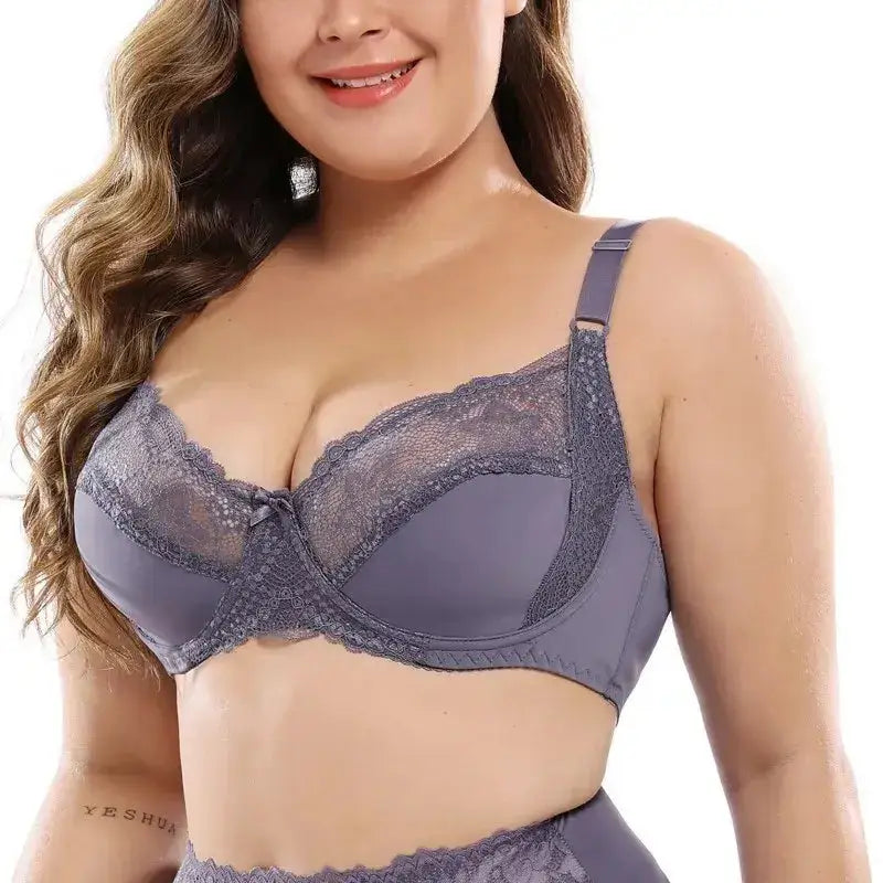Beauwear Thin Cup Bras for Women Adjusted-straps Underwire Bra Sexy Underwear Lace Bralette Lingerie Top Plus Size