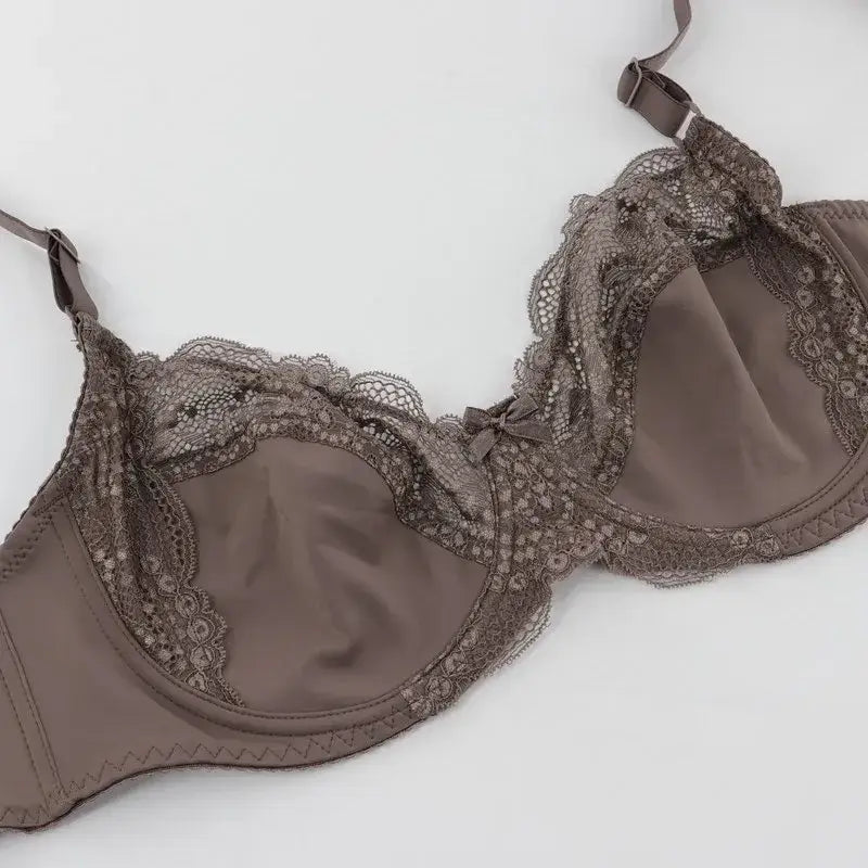 Beauwear Thin Cup Bras for Women Adjusted-straps Underwire Bra Sexy Underwear Lace Bralette Lingerie Top Plus Size