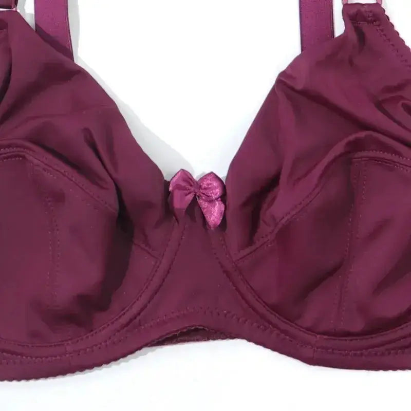 Pure Color Plain Large Size Bra with wire for women non-padded bralette for big breast C D E F cup bras