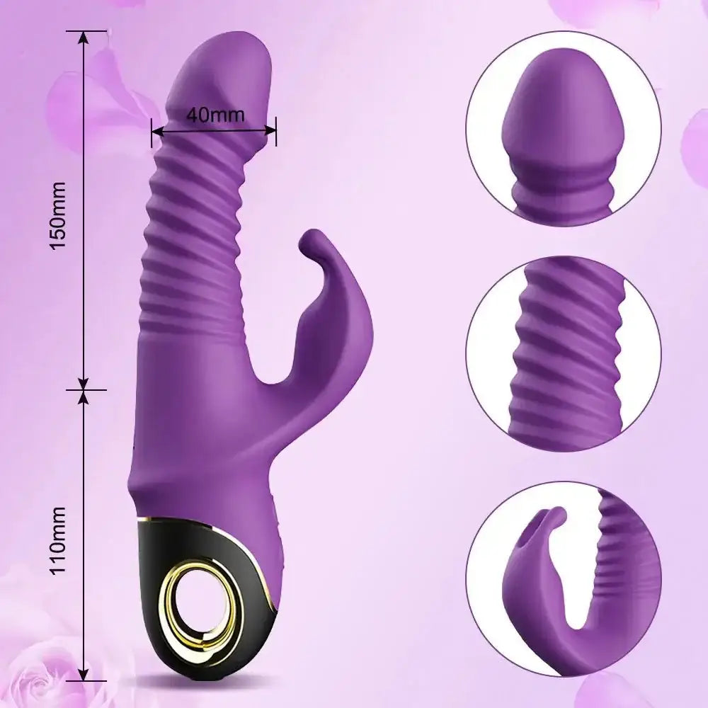 Rabbit Thrusting Vibrator Automatic Telescopic G-Spot Clitoris Stimulator Female Masturbation Sex Toys For Women Adults