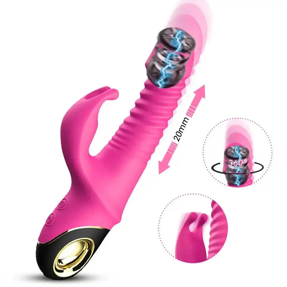 Rabbit Thrusting Vibrator Automatic Telescopic G-Spot Clitoris Stimulator Female Masturbation Sex Toys For Women Adults