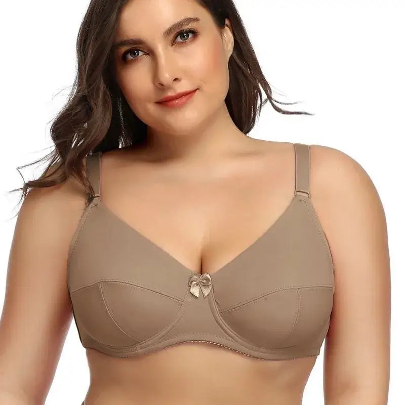 Simple Fashion Underwire Bras for Women Plus Size Lingerie Unlined Thin Underwear Big Size Bra Cup C D E F