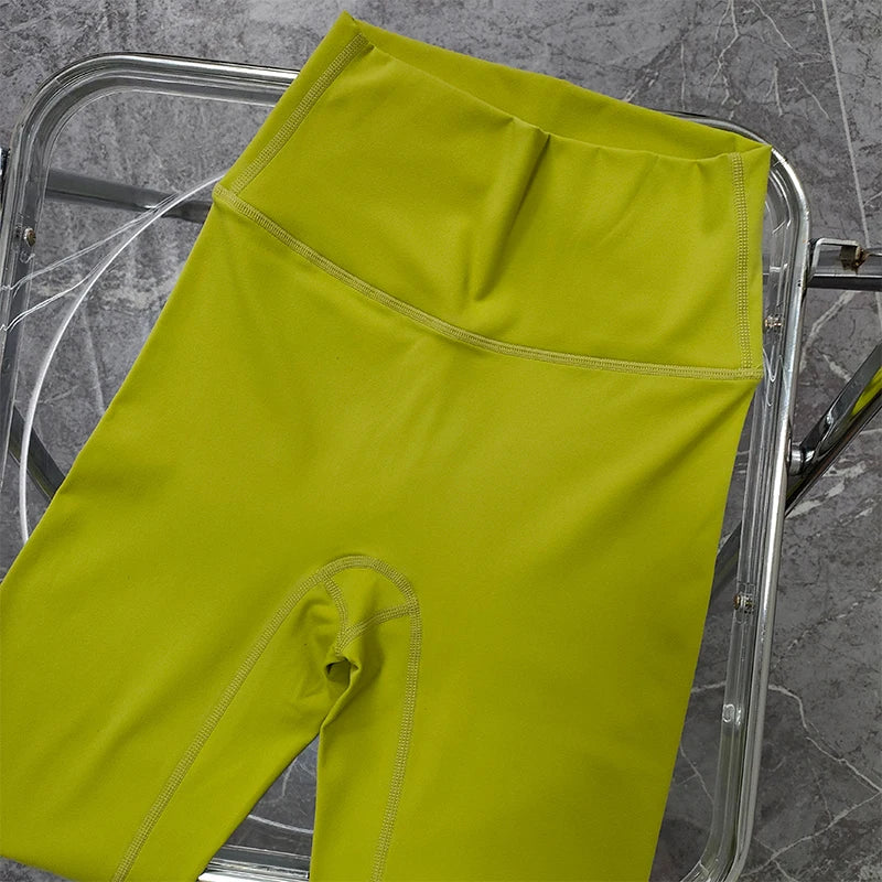 Lime Green Two Piece Workout Clothing for Women, featuring a soft and stretchy fabric for comfort during workouts